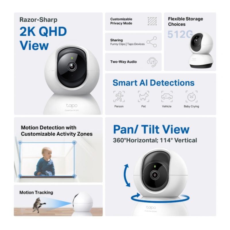 TP-Link Ασύρματη IP Camera Tapo C220 V1 Pan/Tilt (TAPO C220) - Image 2